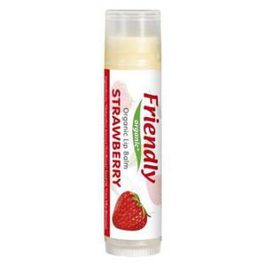 Friendly Organic, Organiczny balsam do ust, truska - 2858591547