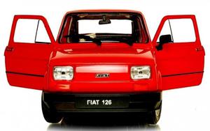 WELLY MALUCH FIAT 126P 1:21 SAMOCHD KOLEKCJONERSKI czerwony - 2876961745