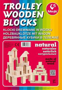 KLOCKI DREWNIANE NATURALNE NA WZKU KUKURYKU 37 EL - 2861310691