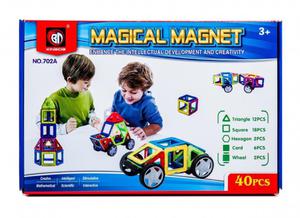 Kolorowe klocki magnetyczne MAGICAL MAGNET 40SZT E1 - 2871133278