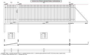 Brama 4m + Furtka 1m , H-1,45 m , Model: AW.10.90 , RAL 9005 - 2876576803