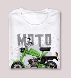 T-shirt MOTORYNKA zielona- mski biay M - 2867442923