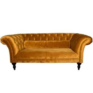 Sofa chesterfield skrzana 205 cm w skrze naturalnej lub ekologicznej GLASGOW - 2873099214