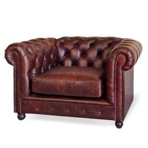 Fotel chesterfield skrzany OXFORD z wyborem koloru skry naturalnej lub ekologicznej - 2873099228