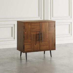 Komoda drewniana mid-century modern na czarnych nkach Avola - 2874042521