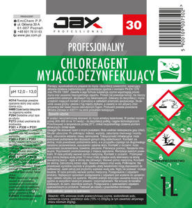 JAX PROFESSIONAL 30 - CHLOREAGENT MYJCO-DEZYNFEKUJCY 1L CHLOREAGENT MYJCO-DEZYNFEKUJCY W...