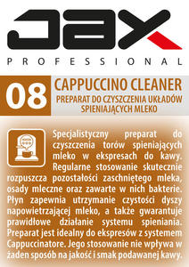 JAX PROFESSIONAL 08 - PREPARAT DO CZYSZCZENIA UKADW SPIENIAJCYCH MLEKO  - 2861740458