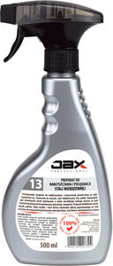 JAX PROFESSIONAL 13 500 ml - PREPARAT DO NABYSZCZANIA I PIELGNACJI STALI NIERDZEWNEJ urzdze i maszyn ze stali nierdzewnej, mebli wykonanych ze sta JAX PROFESSIONAL 13 500 ml - PREPARAT DO NABYSZCZANIA I PIELGNACJI STALI NIERDZEWNEJ urzdze i maszyn ze stali nierdzewnej, mebli wykonanych ze stali nierdzewnej, do lad, szaf chodniczych - 2868093634