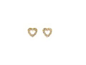 Kolczyki złote serduszka z cyrkoniami YES VERONA - 2851149155