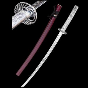 GRAWEROWANA KATANA JAPOSKA TOKUGAWA MIECZ SAMURAJSKI 178 - 2861217822