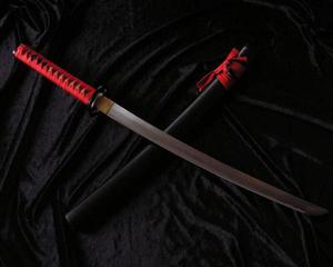 PROF JAPOSKI MIECZ WAKIZASHI KRTSZA KATANA TRENINGOWY STAL 1060 JOTS10RW - 2878093574