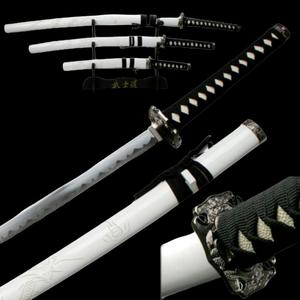 BIAY SMOK ZESTAW MIECZY KATANA WAKIZASHI TANTO PLUS STOJAK HK1101 - 2878093767