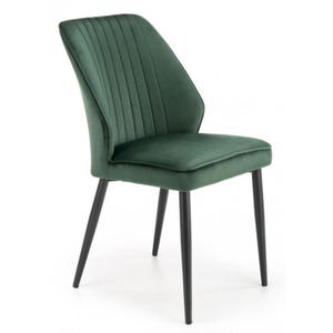 Zielone pikowane krzeso welurowe - Arsin - 2877159996