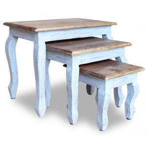 Zestaw trzech stolikw drewnianych - Apolin - 2865036759