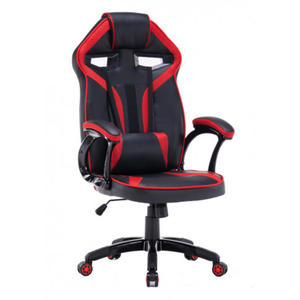 Czarno-czerwony tapicerowany fotel gamingowy - Dexero - 2865713062