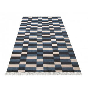 Niebieski dywan w kratk - Aknala 3X - 2867022907