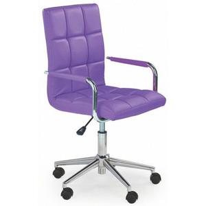 Fotel modzieowy do biurka Amber 2X - fioletowy - 2867297089