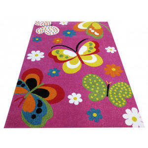 Rowy dywan dla dziewczynki w motylki - Mexi - 2867850382