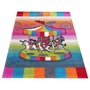 Rowy dywan dla dziewczynki z karuzel - Abizo - 2870088667