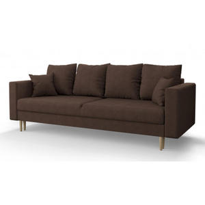 Ciemnobrzowa sofa rozkadana - Diamante - 2872502897