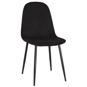 Czarne gadkie krzeso welurowe - Rosato 3X - 2878160093