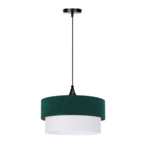 Elegancka zielona lampa wiszca z welurowym abaurem - V156-Kisano - 2877597224