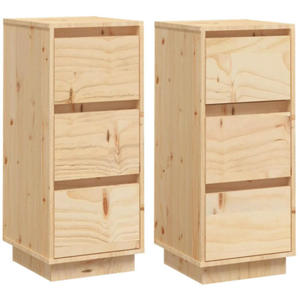 Zestaw 2 drewnianych komd z szufladami - Ewis 4X - 2876443891