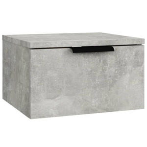 Wiszca szafka nocna z szuflad w kolorze betonu - Zemsi - 2877394604