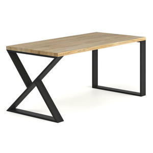 Drewniane biurko na stalowych nogach 170 x 80 - Nipso - 2877481223