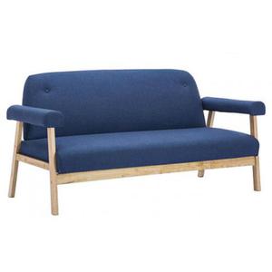 Tapicerowana sofa 3-osobowa Eureka 3B - granatowa - 2860425530