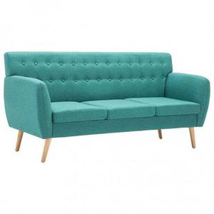 3-osobowa zielona sofa pikowana - Lilia - 2868871252