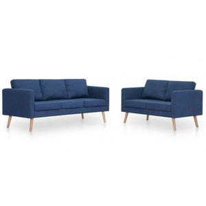 Komplet 2 sof wypoczynkowych Bailey - Niebieski - 2878278808