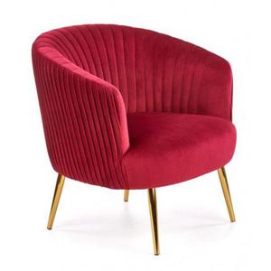 Stylowy fotel muszelka glamour Royal - bordowy - 2878045847