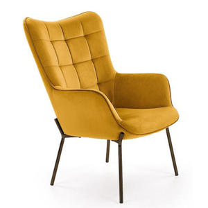 Wypoczynkowy fotel Zefir 2X - musztardowy - 2876535607