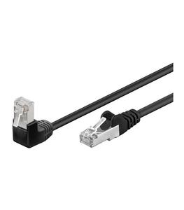 Kabel Patchcord Cat 5e F/UTP (1x90ÃÂ°) RJ45/RJ45 3m czarny