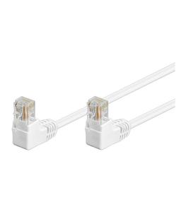 Kabel Patchcord Cat 5e U/UTP (2x90ÃÂ°) RJ45/RJ45 3m biaÃÂy