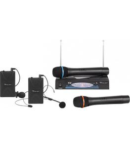 Mikrofon dwukanaÃÂowy VHF zestaw premium (2 x mikrofon do rÃÂki + 2x...