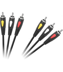 Kabel 3RCA-3RCA 1.0m Cabletech Eco-Line - 2861315320