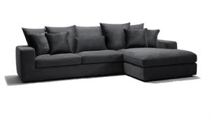 Sofa 3-osobowa z otoman praw Eclipse 305x190x72cm - 2842619098