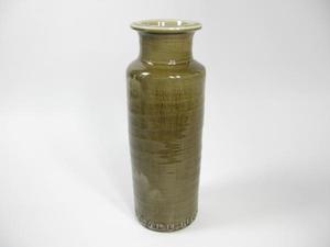 Waza ceramiczna handmade Terra brown 15x15x45cm - 2842619170