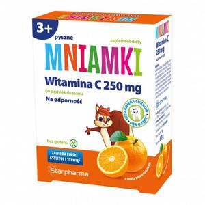 Mniamki Witamina C 250 mg na odporno 60 pastylek - bez cukru - bez glutenu - 2862373450