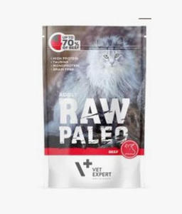 RAW PALEO CAT ADULT BEEF - woowina 100 g VETEXPERT - 2862374745