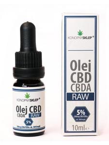 Olej konopny RAW 5% CBD+CBDA 10ML 500mg - 2876883169