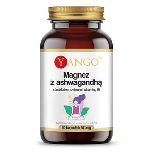 YANGO Magnez z ashwagandh z dodatkiem szafranu i witaminy B6 - 90 kapsuek - 2877702253