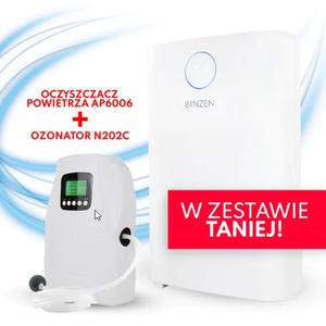 Oczyszczacz powietrza INZENI AP6006 z jonizatorem / HEPA / WiFi + ozonator - 2877702456