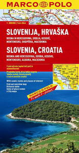 MP Mapa Sowenia, Chorwacja, Czarnogra, Albania, Bosnia i Hercegowina, Kosowo, Macedonia - 2822176909