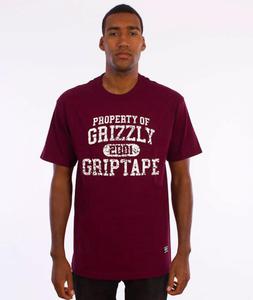 Grizzly-Vintage Property T-Shirt Burgundy - 2838467348