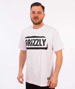 Grizzly-Stencil Stamp T-Shirt White - 2847832342