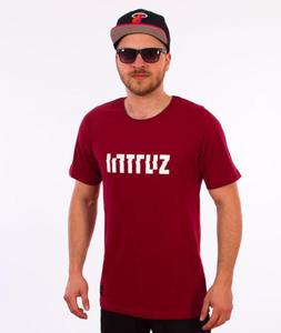 Intruz-Logo T-Shirt Bordowy - 2852151961