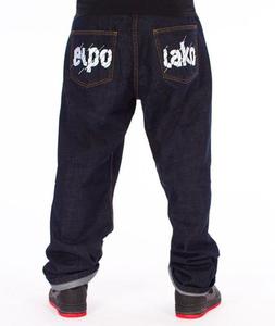 El Polako-Cut Classic Spodnie Baggy Jeans Dark Blue - 2855991461